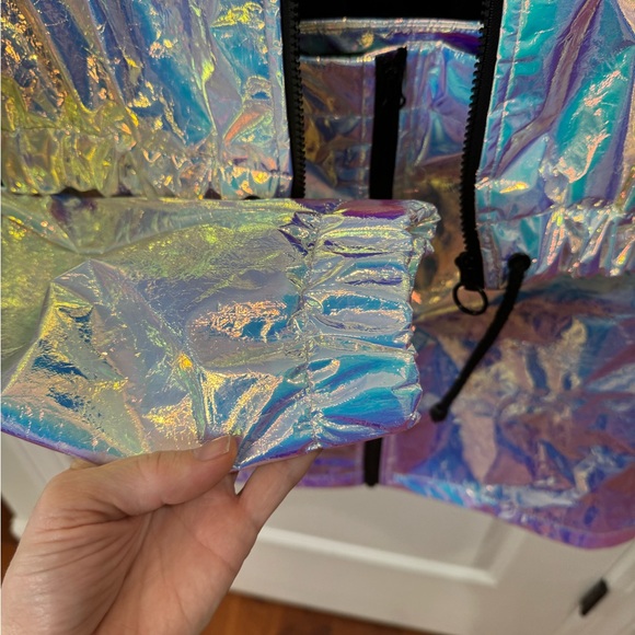 JADED LONDON DOLLS KILL CROPPED HOLOGRAPHIC JACKET AND SKIRT SET SMALL - Picture 7 of 10